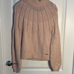 Abercrombie & Fitch Women's Light Pink Crew Neck Knit SweaterSoft Size S